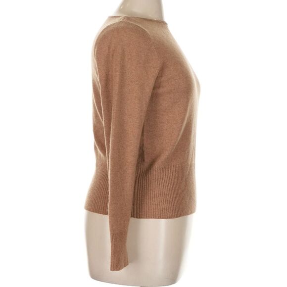 Vintage Valerie Stevens 100% Cashmere Camel Tan Made in Hong Kong Crew Sweater - Picture 3 of 6